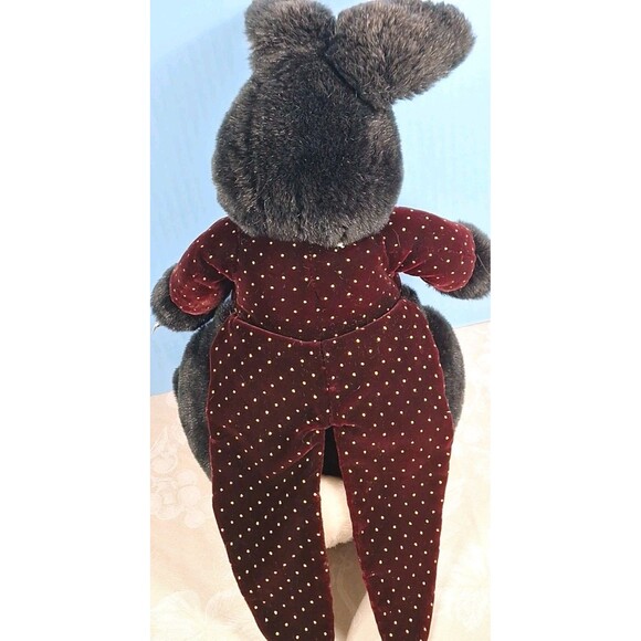 Applause VTG 1986 AFTER EIGHT Rabbit Plush Stuffed Animal Toy Tuxedo Bow Chain - Picture 6 of 12